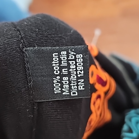 Desigual Multi Color Print Long Sleeve Black Midi Dress - Picture 9 of 10